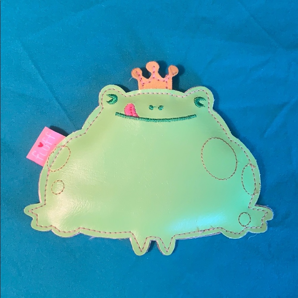 Fluff frog prince coin purse NWOT